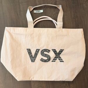 Victoria Secret Light Pink Tote Bag with Black Logo